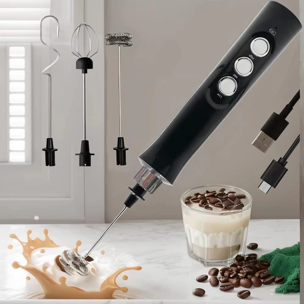 Yogurt Maker Electric - Mousseur à lait électrique rechargeable sans