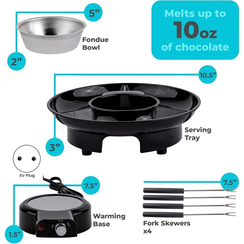 Fondue Set Electric - Ensemble de pot à fondue électrique